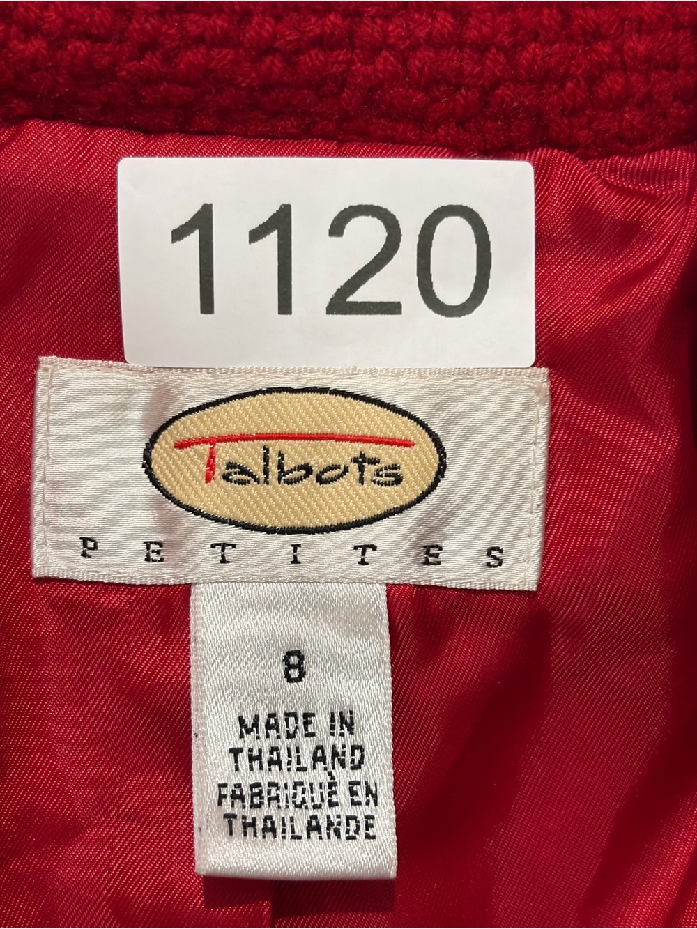 Talbots 100% Wool Red Pea Coat - Picture 7 of 7